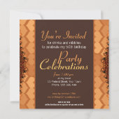 50e Golden Hearts Birthday Party Invitations Kaart (Achterkant)