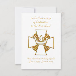 50e Golden Jubilee Priest Ordination Jubileum Bedankkaart