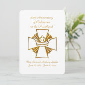 50e Golden Jubilee Priest Ordination Jubileum Kaart (Staand voorkant)