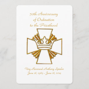50e Golden Jubilee Priest Ordination Jubileum Kaart