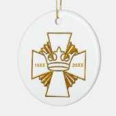 50e Golden Jubilee Priest Ordination Jubileum Keramisch Ornament (Links)