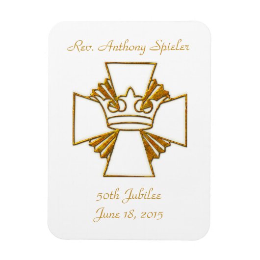 50e Golden Jubilee Priest Ordination Jubileum Magneet (Verticaal)
