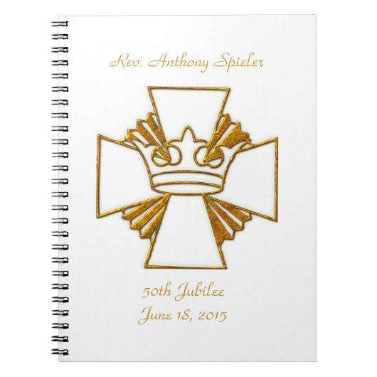 50e Golden Jubilee Priest Ordination Jubileum Notitieboek (Voorkant)