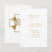 50e Golden Jubilee Priest Ordination Jubileum RSVP Kaartje (Voorkant / Achterkant)