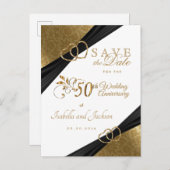 50e Golden Jubileum - Bewaar de datum Aankondigingskaart (Voorkant / Achterkant)