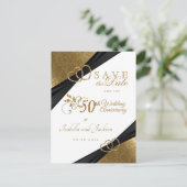 50e Golden Jubileum - Bewaar de datum Aankondigingskaart (Staand voorkant)