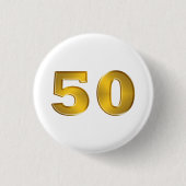 50e Golden Jubileum Buttonnen Ronde Button 3,2 Cm (Voorkant)