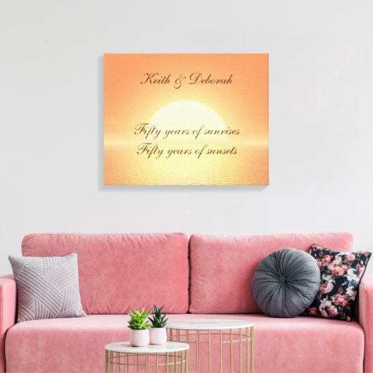 50e Golden Jubileum Canvas Afdruk (Insitu (Woonkamer))