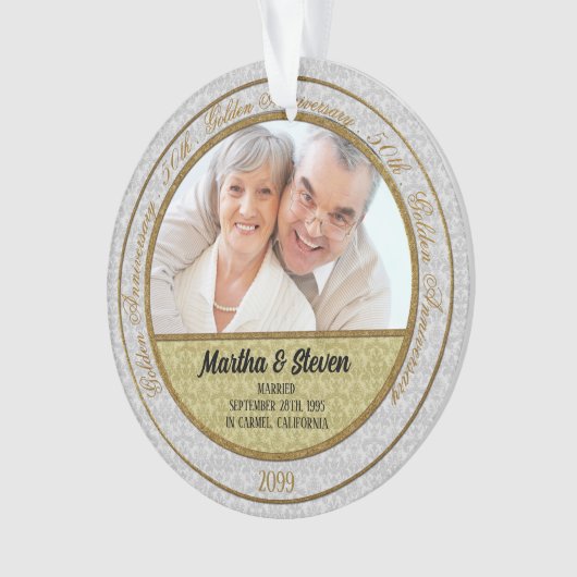 50e Golden Jubileum | Fotoversiering Ornament (voorkant)