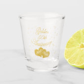 50e Golden Jubileum gepersonaliseerd Shot Glas (Voorkant)