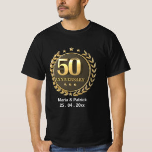 50e Golden Jubileum Gift Mannen Women aanpassen T-shirt