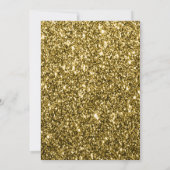 50e Golden Jubileum Gold Black Glitter Kaart (Achterkant)