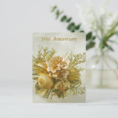 50e Golden Jubileum Invitation Card van Janz Briefkaart (Staand voorkant)