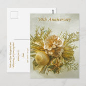 50e Golden Jubileum Invitation Card van Janz Briefkaart (Voorkant / Achterkant)