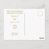 50e Golden Jubileum Invitation Card van Janz Briefkaart (Achterkant)