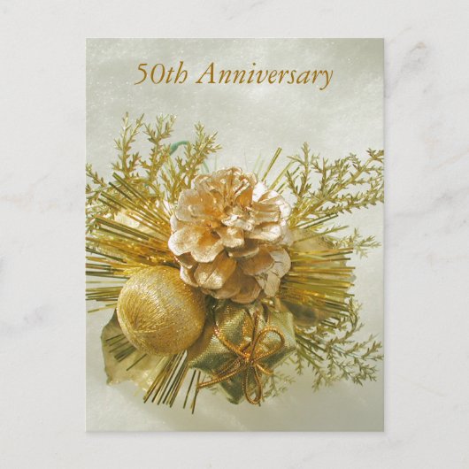 50e Golden Jubileum Invitation Card van Janz Briefkaart (Voorkant)