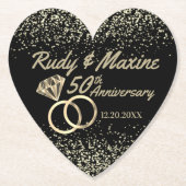 50e Golden Jubileum Kartonnen Onderzetters (Voorkant)