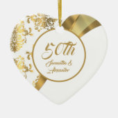 50e Golden Jubileum Keramisch Ornament (Voorkant)