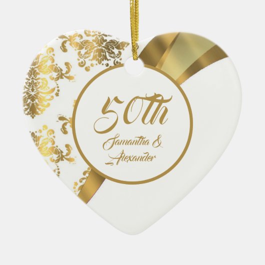 50e Golden Jubileum Keramisch Ornament (Voorkant)