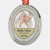 50e Golden Jubileum Kerstmis Metalen Ornament (Links)