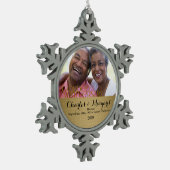 50e Golden Jubileum met namen Tin Sneeuwvlok Ornament (Links)