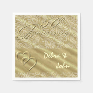 50e Golden Jubileum Paper Napkins Servetten