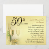 50e Golden Jubileum Party Kaart (Voorkant / Achterkant)