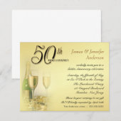 50e Golden Jubileum Party Kaart (Voorkant / Achterkant)