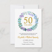 50e Golden Jubileum Save the Date Kaart (Voorkant)