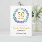 50e Golden Jubileum Save the Date Kaart (Staand voorkant)