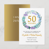 50e Golden Jubileum Save the Date Kaart (Voorkant / Achterkant)