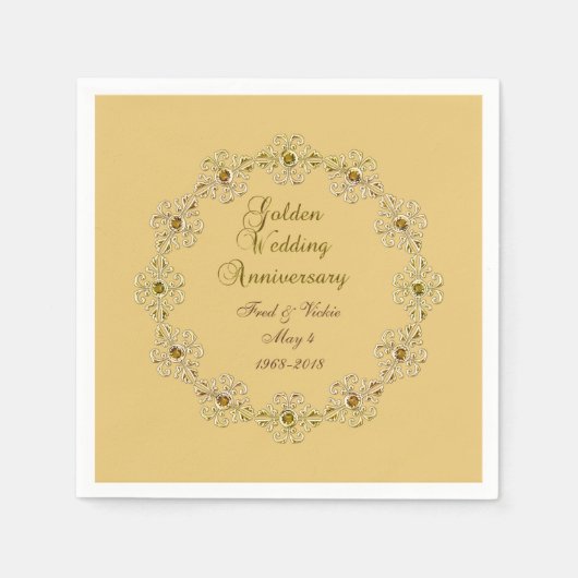 50e Golden Jubileum Servetten (Voorkant)