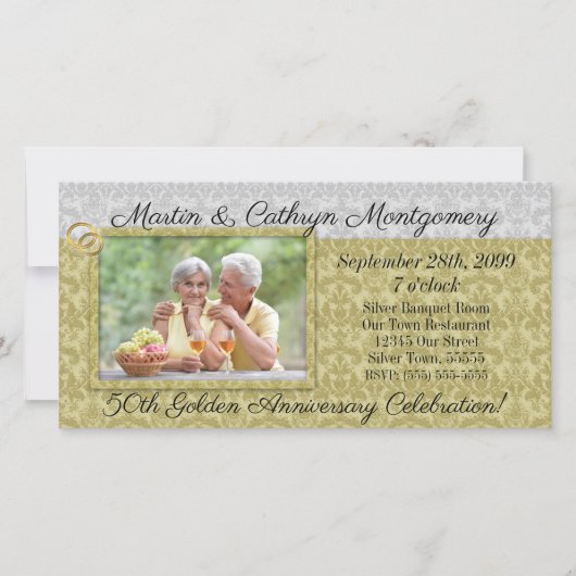 50e Golden Jubileum Uitnodigingsfotokaart (Voorkant)