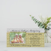 50e Golden Jubileum Uitnodigingsfotokaart (Staand voorkant)