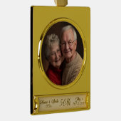 50e Golden Jubileum Verguld Banner Ornament (Rechts)