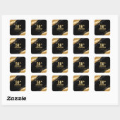 50e Golden Jubileum Vierkante Sticker (Vel)