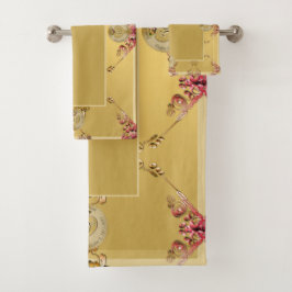 50e Golden Ochre Wedding Jubileum Badhanddoek Bad Handdoek