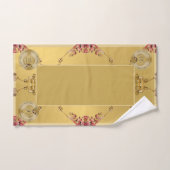 50e Golden Ochre Wedding Jubileum Badhanddoek Bad Handdoek (Handdoek)