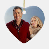 50e Golden Photo Wedding Jubileum Keramisch Ornament (Achterkant)