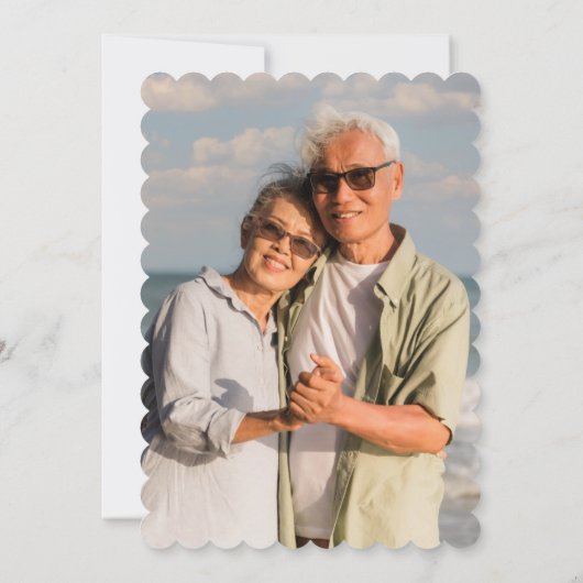 50e Golden Photo Wedding Jubileum Party Kaart (Achterkant)