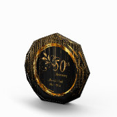 50e Golden Star Light Wedding Jubileum Fotoblokken (Rechts)