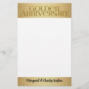 50e Golden Wedding Annivsersary Name Briefpapier