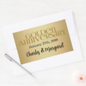 50e Golden Wedding Annivsersary Rechthoekige Sticker (Envelop)