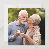 50e Golden Wedding Jubileum 2 Fotoplein Kaart (Achterkant)