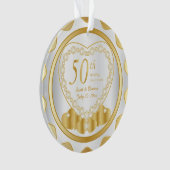 50e Golden Wedding Jubileum 2 Ornament (voorkant)