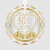 50e Golden Wedding Jubileum 2 Ornament (achterkant)