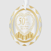 50e Golden Wedding Jubileum 2 Ornament (voorkant)