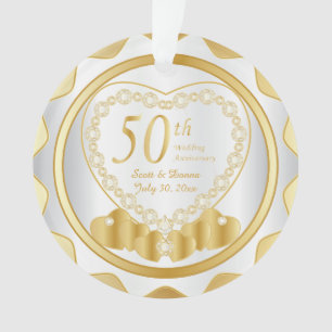50e Golden Wedding Jubileum 2 Ornament