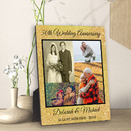 50e Golden Wedding Jubileum 4 Foto Fotoplaat