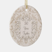 50e Golden Wedding Jubileum Aangepaste foto Keramisch Ornament (Rechts)